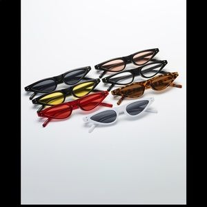 Fashion Small Frame Solid Sunglasses